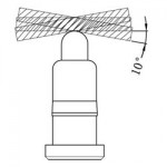 允許工件和彈簧針的配合有±10°垂直公差