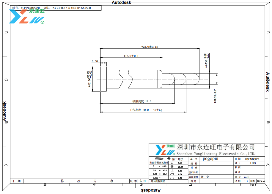 22mm超長貼片彈簧針插圖 22mm超長貼片彈簧針插圖